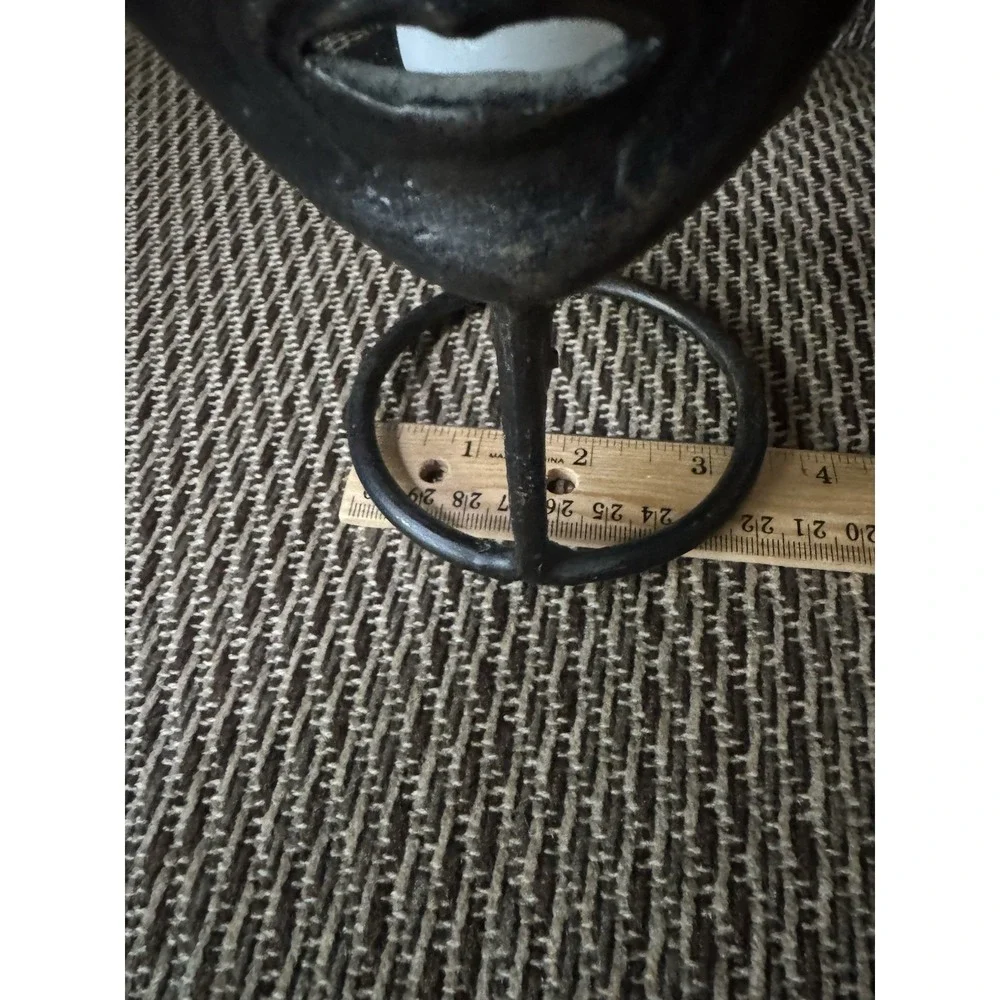 Vintage Style Cast Iron Tribal Face Mask Votive Candle Holders Set‎ Rustic Decor